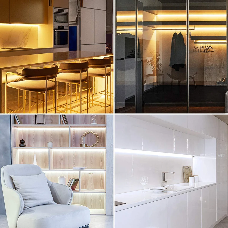 night light under cabinet led lighting kits rf remote control dimmable 3000k warm white natural 6000k cold for kitchen showcase free global shipping