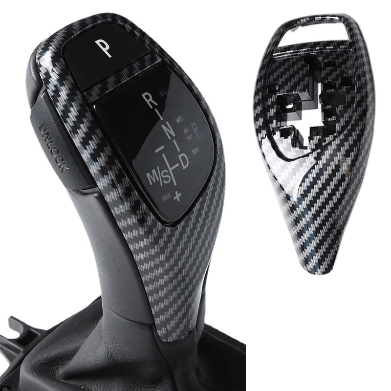 

Carbon Fiber Gear Knob Shift Lever Cover Replacement LHD RHD For BMW Sport For BMW F30 F10 F32 F33 F34 F06 F12 F25 F26 F15 F16