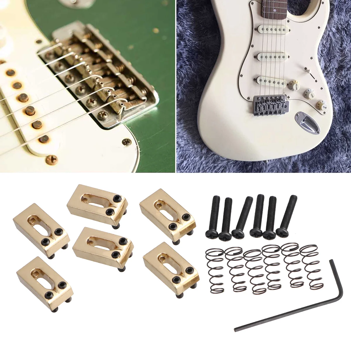 6 шт. седла для моста тремоло электрогитары систерма струн с замком гитары