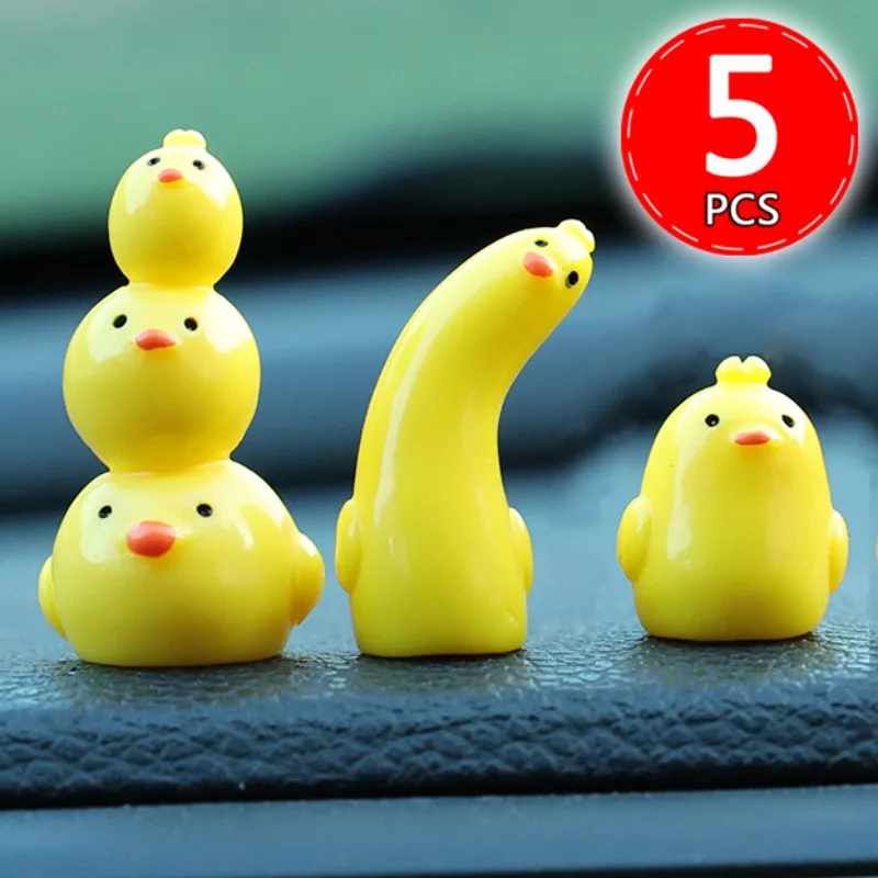 

Mini Chicken Car Interior Decoration Cute Little Yellow Chicken Styling Ornaments Car Dashboard Decors Gift For Kids Toy