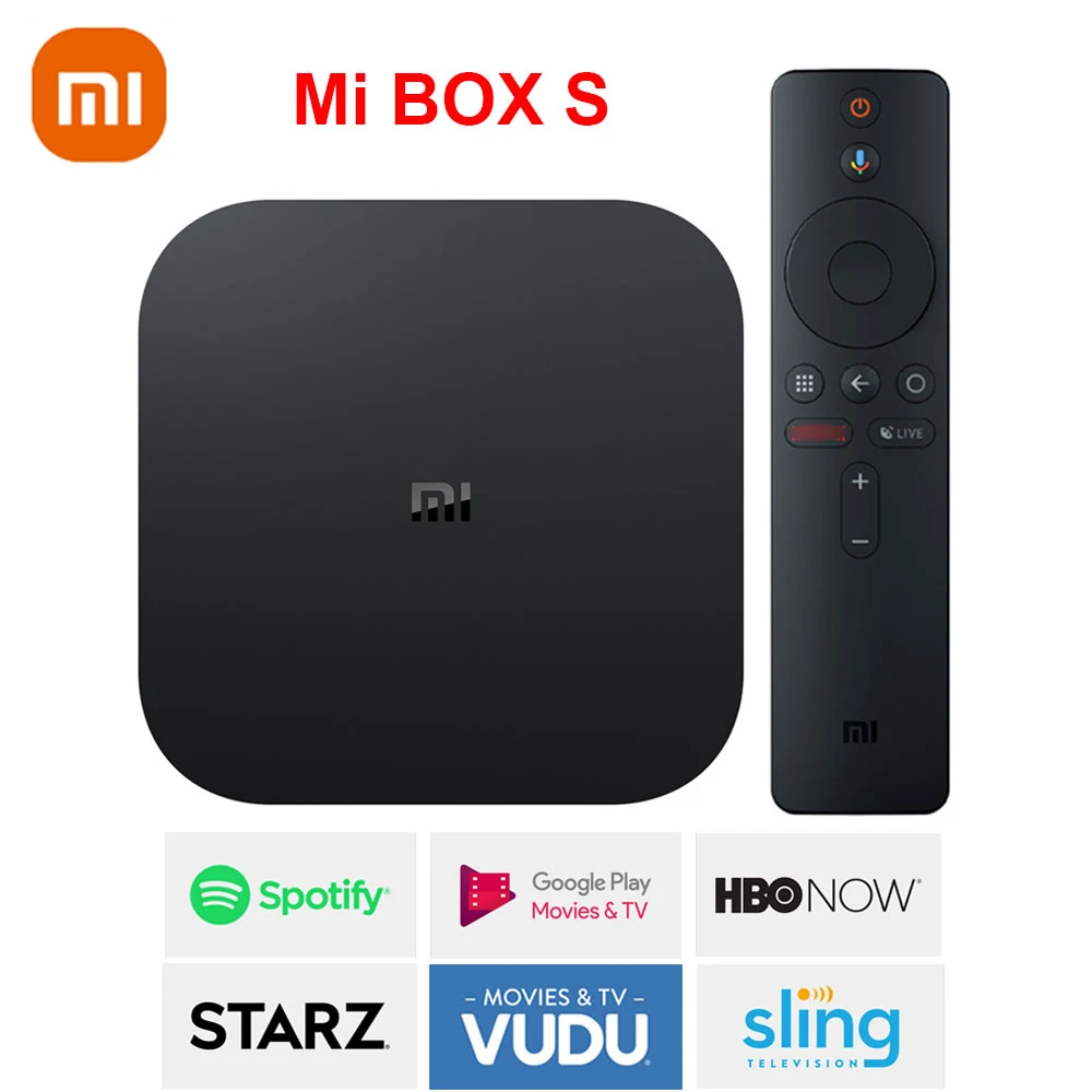 ТВ-приставка Xiaomi Mi TV Box S 4K Ultra HD Android 9 0 HDR 2 ГБ 8 Google Chromemast BT4.1 Смарт ТВ Netflix медиаплеер