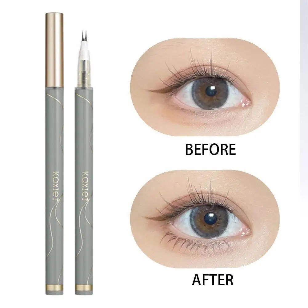 

Double Head Gel Eyeliner Pencil Ultra-Slim Liquid Eyebrow Pigment Gel Pen Pen Lower Eyelash Smooth High Silkworm Makeup Eye M9I6