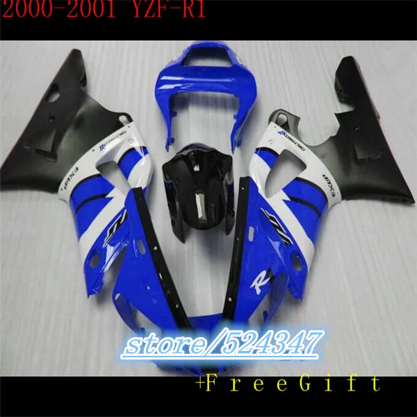 Комплект обтекателей Hey-мотоцикла для 2000 2001 YZFR1 00-01 YZF R1 YZF-R1 YZR1000 OO 01 синий белый глянцевый черный комплект обтекателей для Yamaha