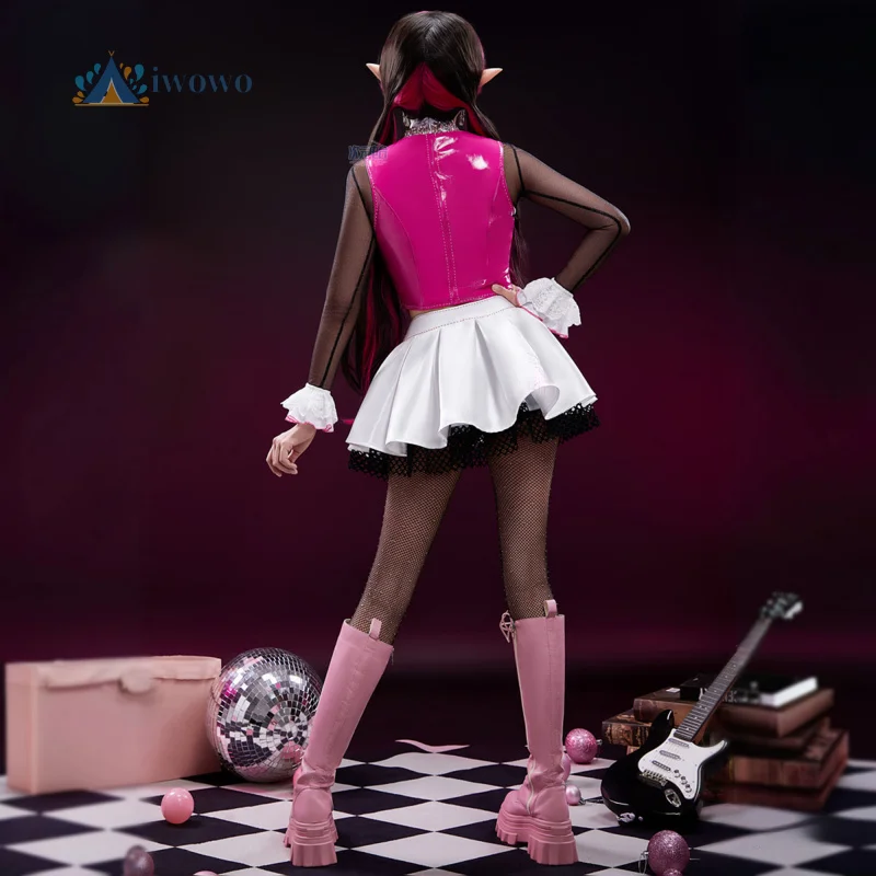 Фото Monster Cos High Косплей Костюм Дракулауры Аниме Вечеринка Школьная Форма Искусственная Кожа Хэллоуин Играть Ролевая Одежда Костюм HERO №3