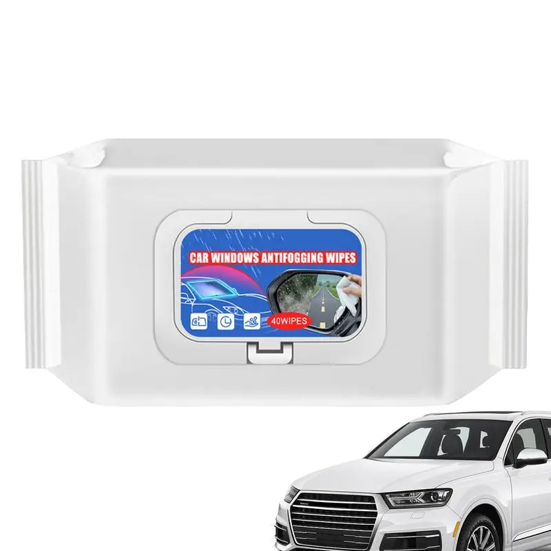 

Car Anti Fog Wipes Multi-Surface Glass Cleaning Wipes 40 Count Rain-Proof Anti Fog Car Rain Repellent Prevents Fogging repellent