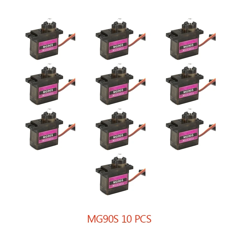 

4/5/10PCS MG90S Metal Gear RC Micro Servo 13.4g Motor For ZOHD Volantex Airplane For RC Helicopter Car Boat Model Toy Control