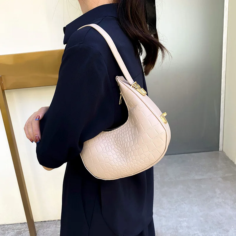 

Underarm Shoulder Bags for Women Clutch Handbags for Women Moon Solid Color Casual Tote Luxury Hobos Bag PU Leather Bolsas сумка