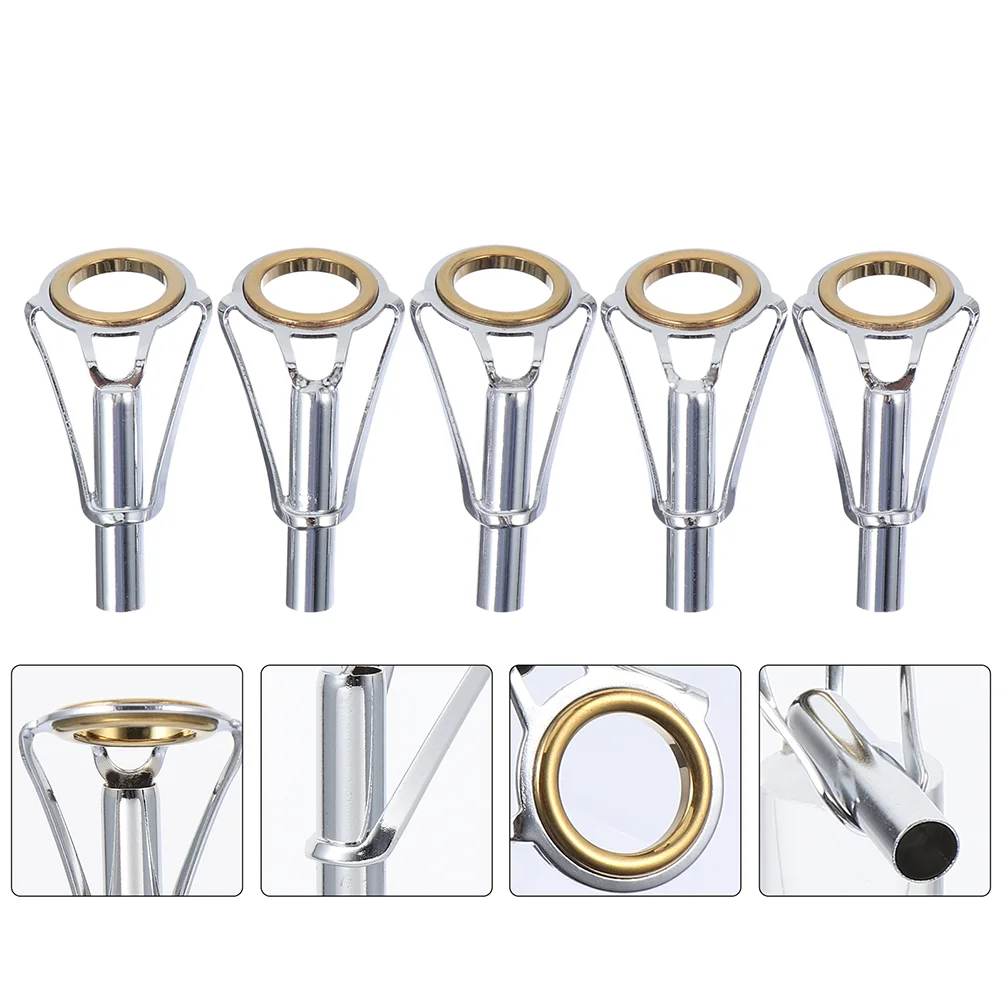 

10 Pcs Fishing Rod Guide Rings Fishing Guide Holes Fishing Rod Rings Beachcaster Rod Rings Stainless Steel Guide Rings