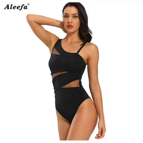 Women's  Girls One Piece Swimsuits Tummy Control Swimwear Mesh Monokini Bathing Suits for Women Girls Bikini