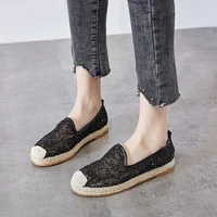 2022 new hollow lace casual fashion flat shoes women slip on loafers breathable ladies casual shoes summer outdoor beach shoes