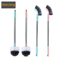 home ladle stainless steel toilet brush wall mounted toilet brush no dead angle medium soft bristles bathroom cleaning brush