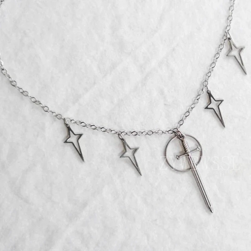 Цепочка с подвеской в стиле эльфия колье из нержавеющей стали ювелирные изделия