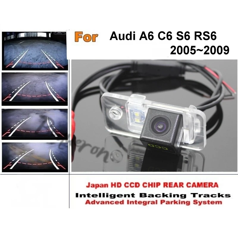 

For Audi A6 / C6 / S6 / RS6 2005~2009 Intelligent Car Parking Camera / Dynamic Tragectory Rear View Camera CCD Night Vision