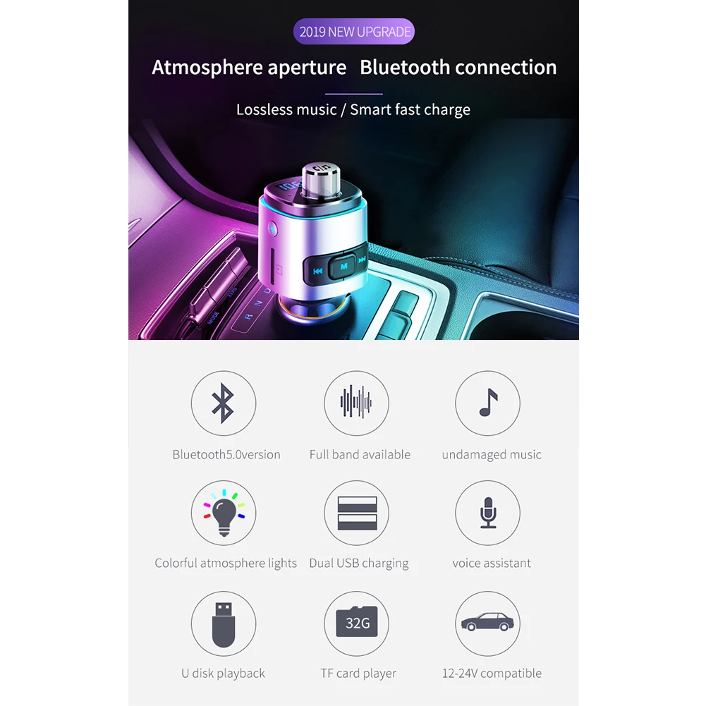 

Car Bluetooth USB Charger WAV 0~50°C 87.5~108MHz Bluetooth Fm Receiver