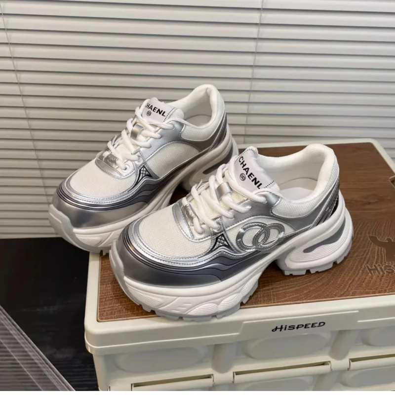 Женские Кроссовки С Дышащей Сеткой Толстая Вулканизированная Подошва