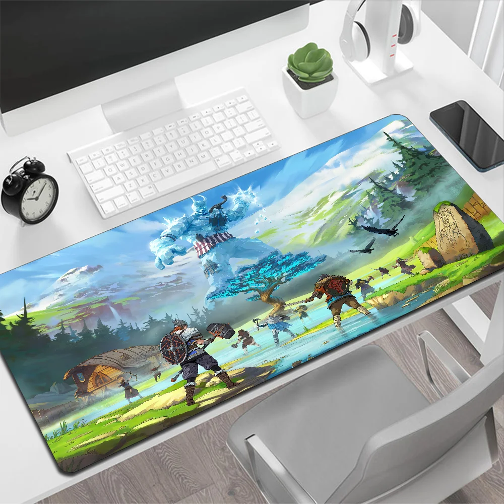 Tribes of Midgard Large Mouse Pad Gaming PC Gamer Computer Mat Big Mousepad Silicone Keyboard Desk Mause