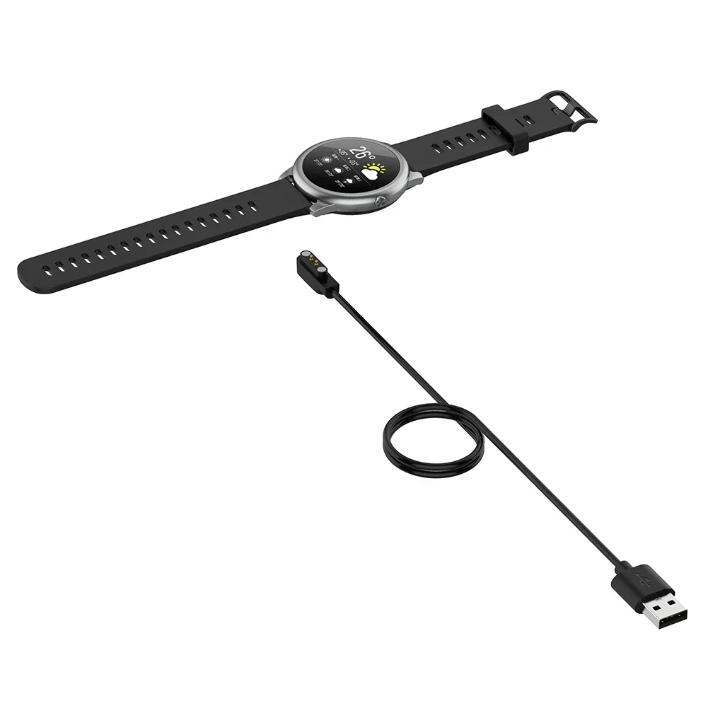 Фото USB-зарядное устройство 100 см для Haylou Solar LS05, кабель для быстрой зарядки, док-станция, адаптер питания, аксессуары для умных часов, черный №5