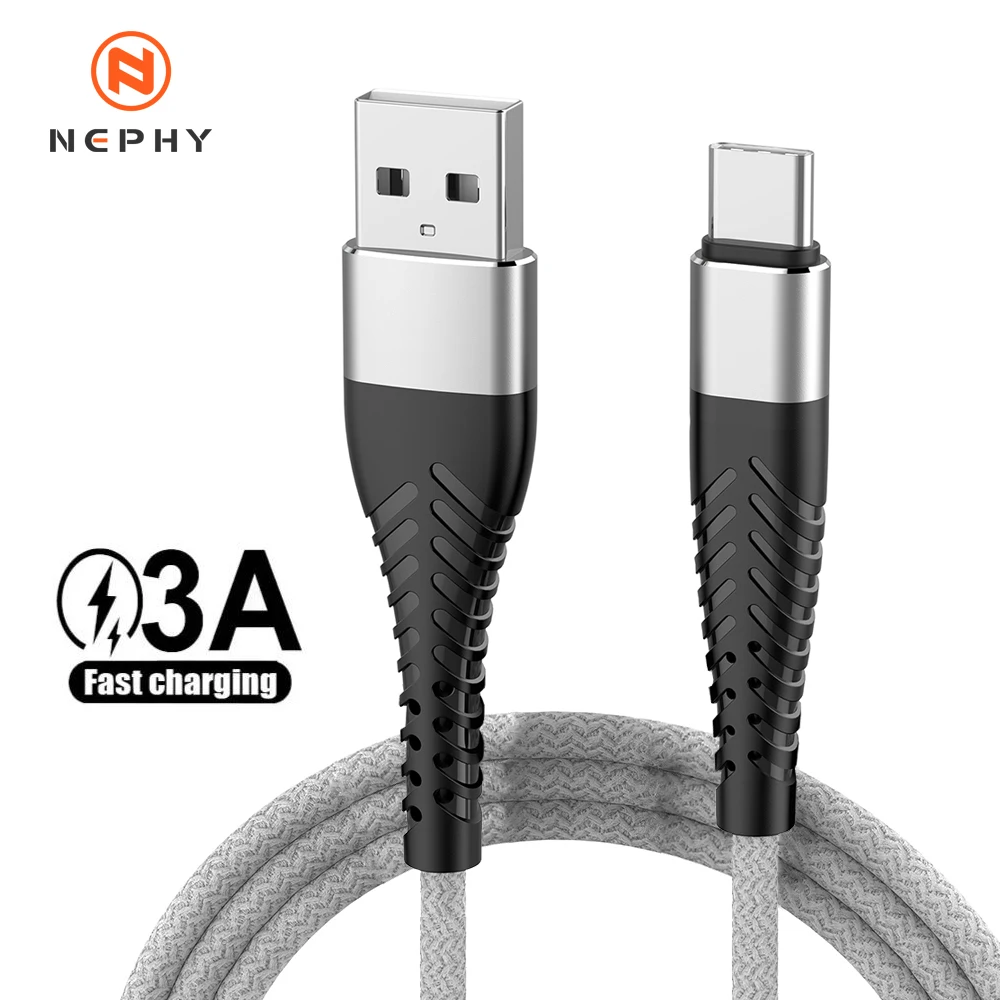 Кабель USB Type-C 3A для быстрой зарядки Samsung Galaxy Xiaomi iPhone ...