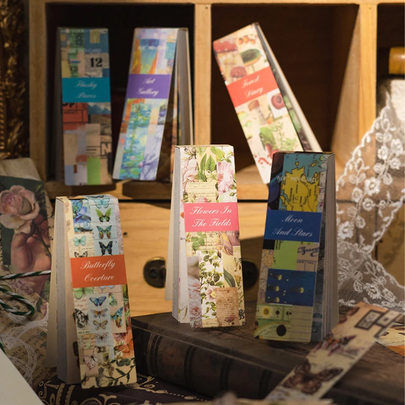 

50 шт. клейкие стикеры с Цветочным Рисунком бабочки эстетический материал детский телефон «сделай сам» декоративные Скрапбукинг Канцелярск...