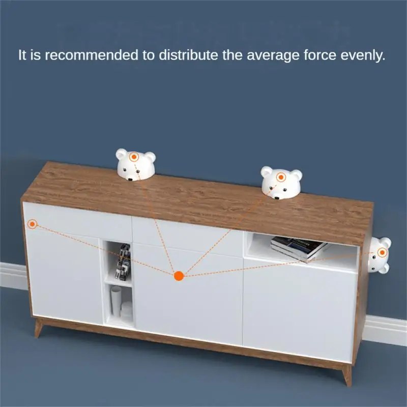 

Home Fixer Bear Cabinet Anti-dumping Furniture Connector Drawer Cabinet Shoe Cabinet Fixed Furniture Fixing Artifact Punch-free