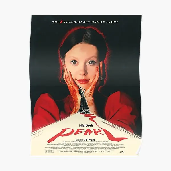 

Жемчужный постер фильма A24, винтажный декор комнаты, печать, картина на стену, домашняя живопись, искусство, роспись, смешное украшение, современный, без рамки