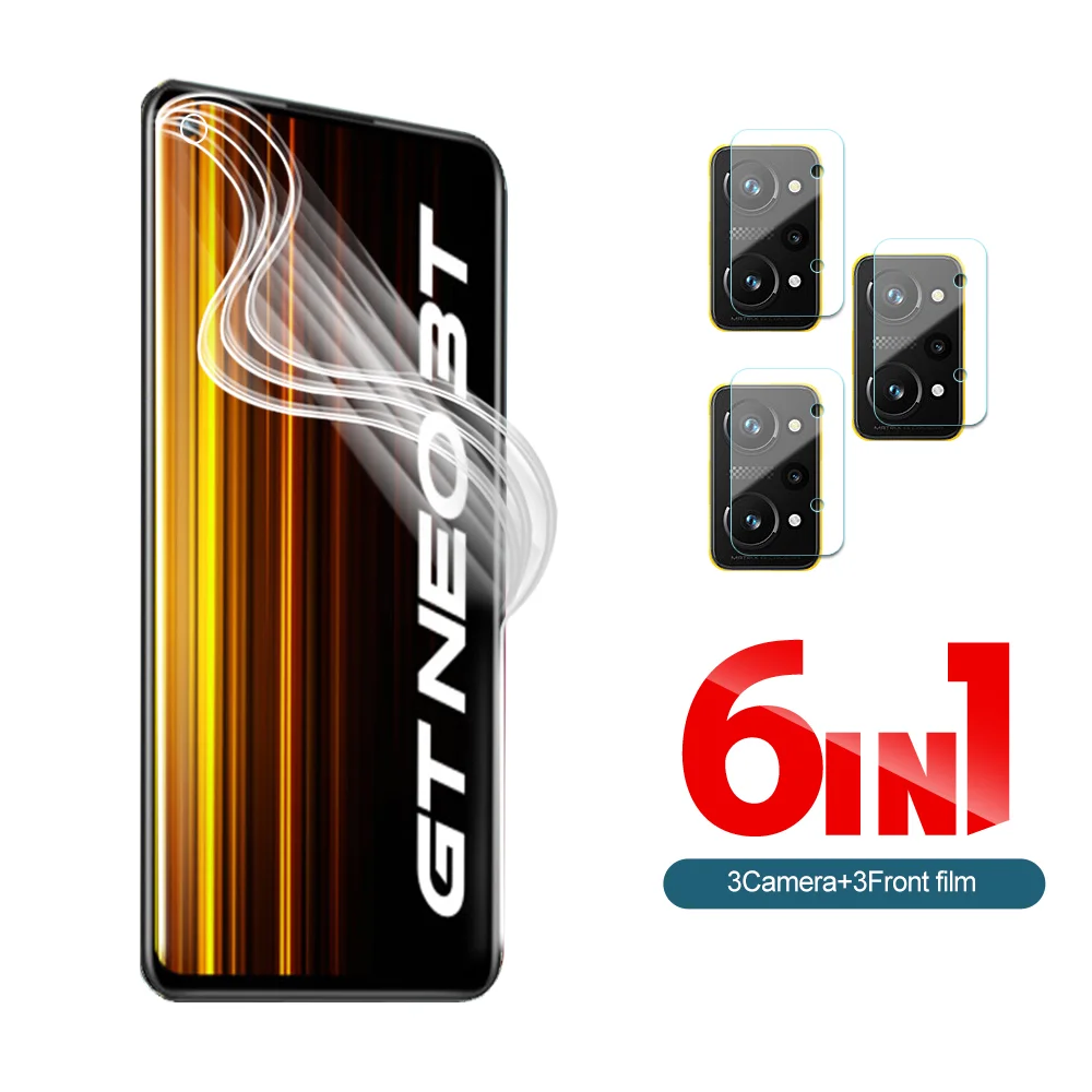 

Защитная пленка для объектива камеры 6 в 1 для Oppo Realme GT Neo 3T 5G 6,62 дюйма, Гидрогелевая пленка для Realme GTNeo3T, пленка с полным покрытием RMX3372