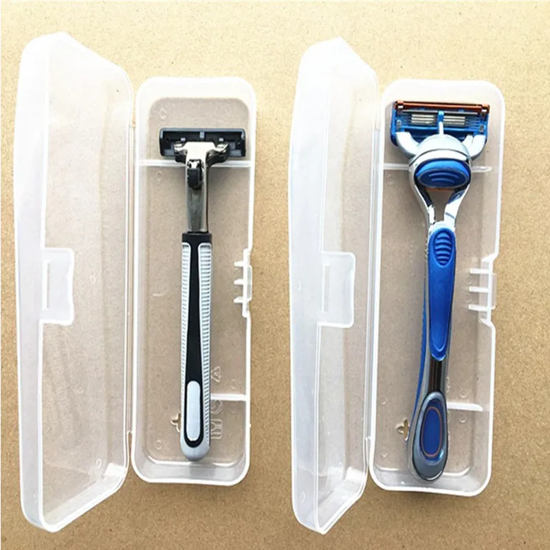 

Мужская коробка для хранения бритвы прозрачный пластиковый держатель для бритвенных лезвий портативный чехол для бритвы для путешествий высокое качество контейнер для бритья