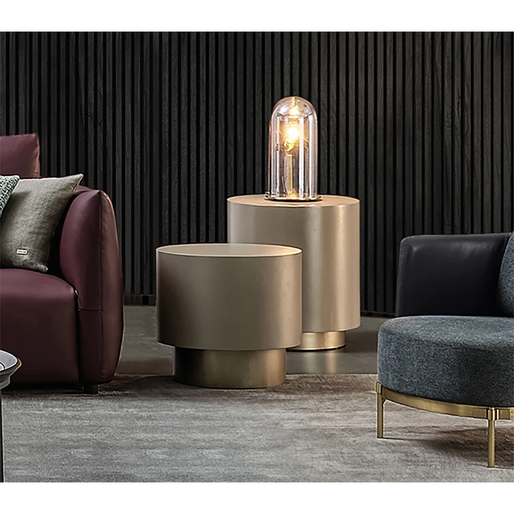 

Steel-land Top Quality Nordic Minimalist Style Wooden Coffee Table Modern Living Room Round Luxury Coffee Tables