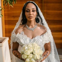 africa mermaid wedding dresses short sleeves lace applique sweep train beaded vestido de novia bridal gowns plus size