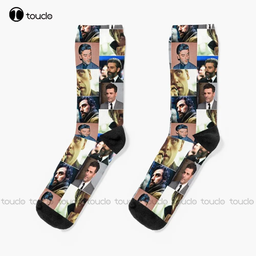 

Oscar Isaac Guatemalan American Actor Mix Photos Compilation Collage Socks Black Socks Custom Gift 360° Digital Print Streetwear