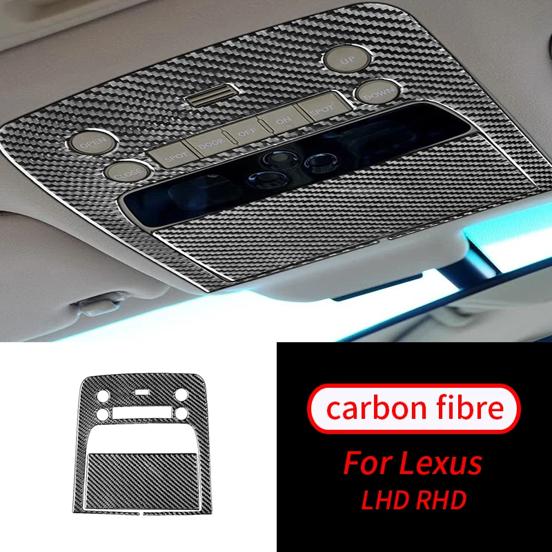 

For Toyota LEXUS GS 2006-2011 Real Carbon Fiber Reading Lamp Panel Interior Trim Car Interior Accessories Car Interior Supplies
