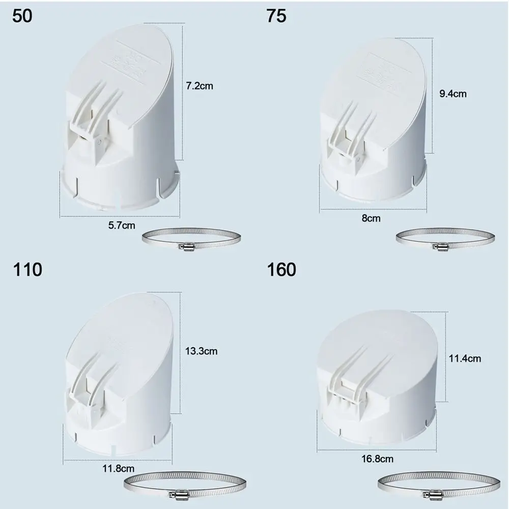 Белая многофункциональная сливная труба с защитой от запаха и укрытием