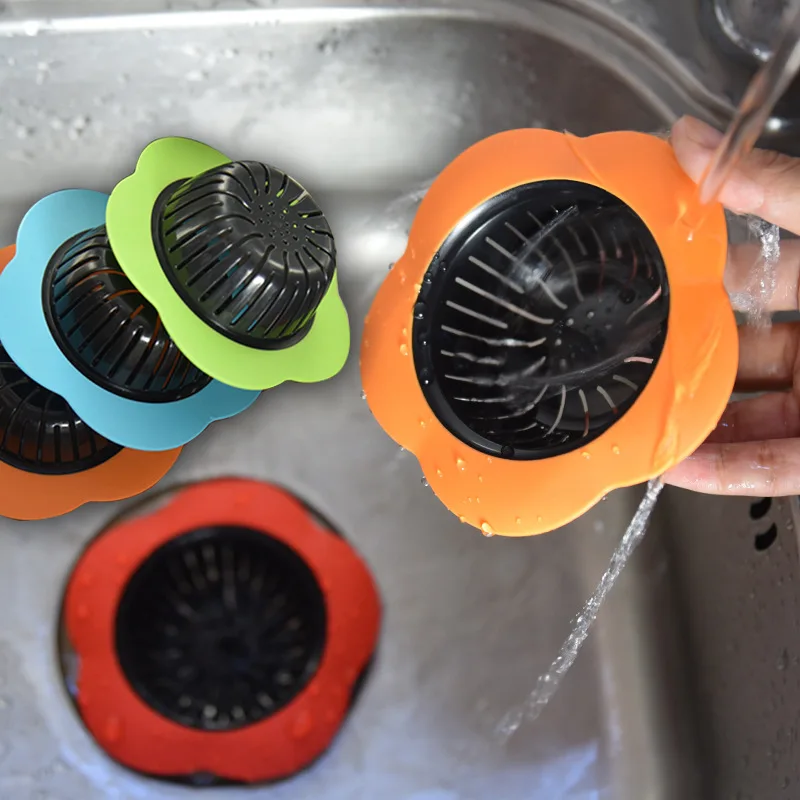 

New Flower Shape Plastic Sink Strainer Drainer Filter Hair Colander Bathroom Floor Sewer Stopper Kitchen Tool Accessories