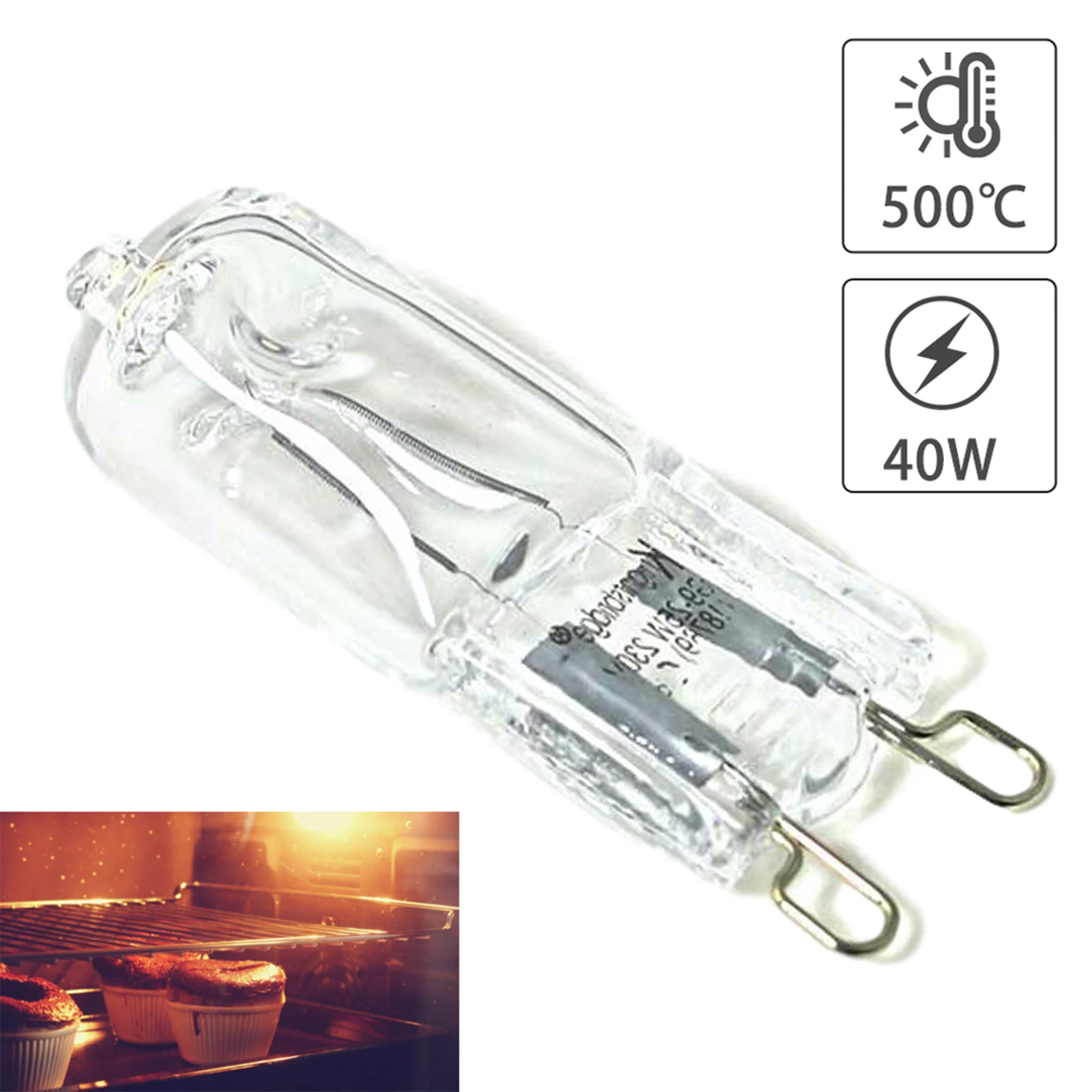 

G9 40W Oven Light High Temperature Resistant Durable Halogen Bulb Lamp for Refrigerators Ovens Fans G9 Halogen Light Bulbs