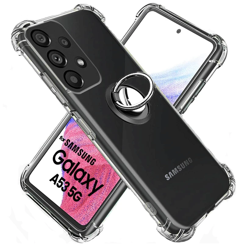 

Shockproof Case for Samsung A53 5G Silicon Ring Cover A53 Samsung Case Shock husa Armor housse Camera Protection Galaxy A 53