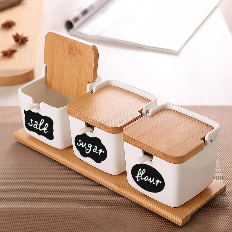 48 шт./компл. специй наклейки Наклейка для кухни банка Водонепроницаемый доске