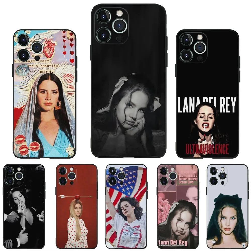 Чехол для телефона L-Lana Del R-Rey Singer Apple iPhone 13 14 12 11 XS XR X 8 7 Pro Max Plus Mini Silicone Cover черный