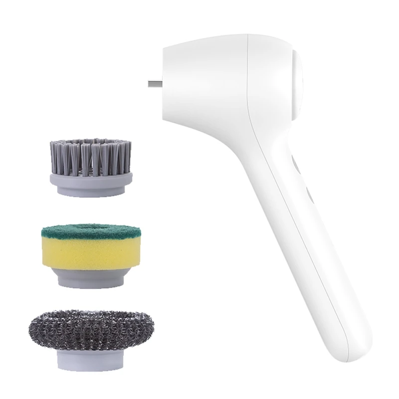 

1 Set White Wireless Handheld Automatic Bathtub Brush With Water Tank