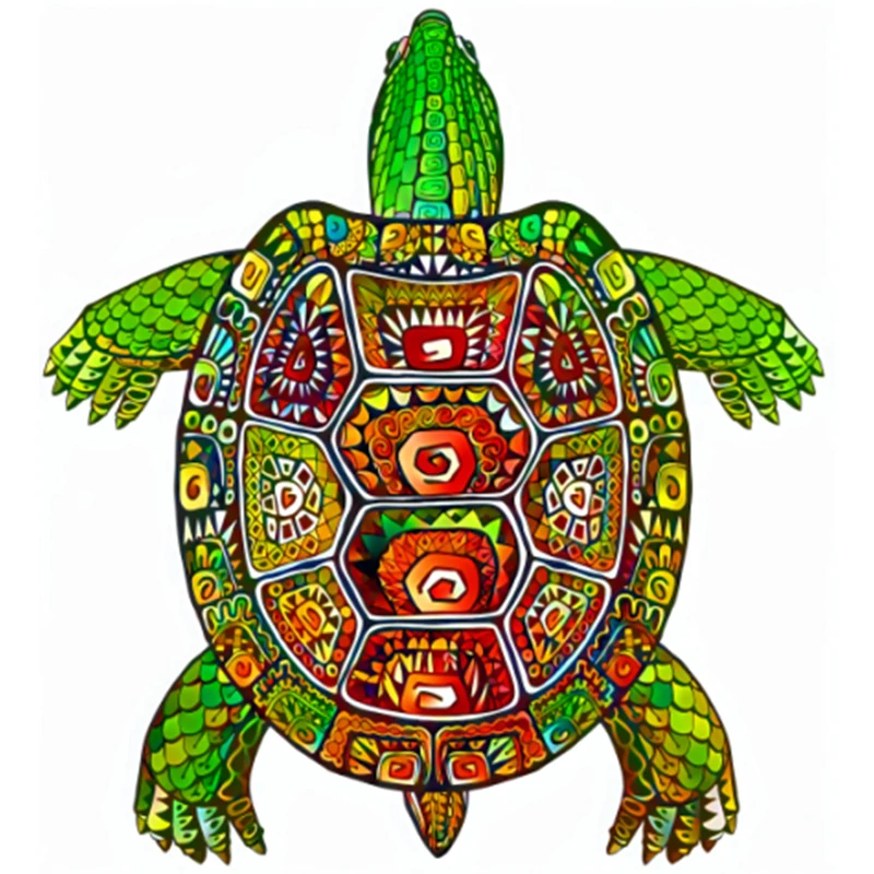 

Custom Puzzle Turtle Wooden Sea Animal 100 200 300 Pieces Toy Jigsaw Unique Shaped Kid Creative Game Children Gift Factory DIY