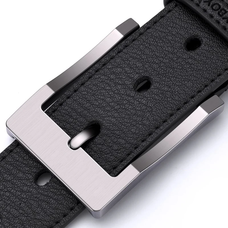 

Genuine Leather Belt with Pin Buckle Designer Belts for Men Cowskin Fashion Jeans Strap Male Brown Black Belts