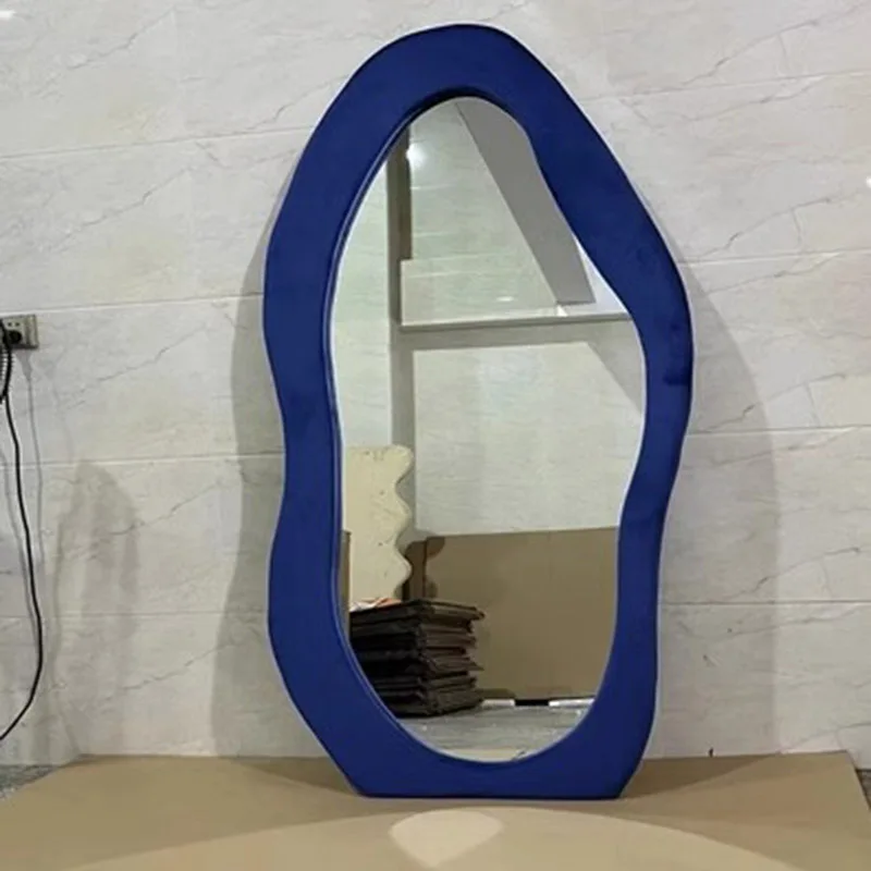 

Irregular Large Decorative Mirror Handicraft Long Full Body Floor Standing Mirrors Bedroom Zimmer Deko Room Decoration ZSJ009