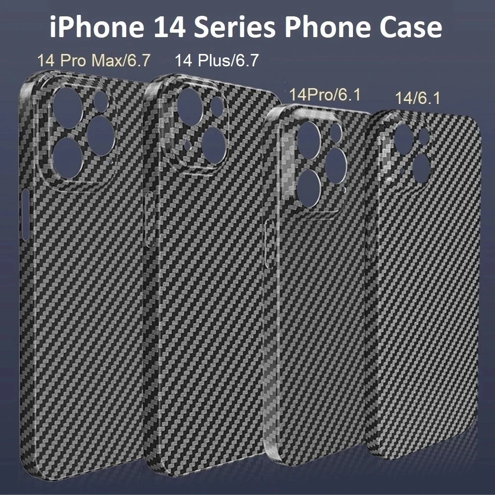 

Защитный чехол Amstar из чистого углеродного волокна для iPhone 14 Pro Max 14 Plus, Ультратонкий чехол из углеродного волокна