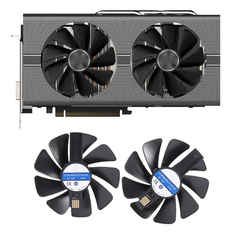 Вентилятор-кулер HFES для Sapphire Radeon RX 470 480 580 570 NITRO Mining Edition RX580 RX480 охлаждающий