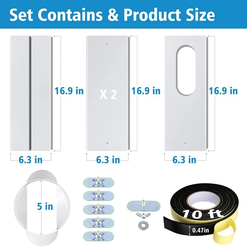 Универсальный комплект уплотнений для окон портативного кондиционера