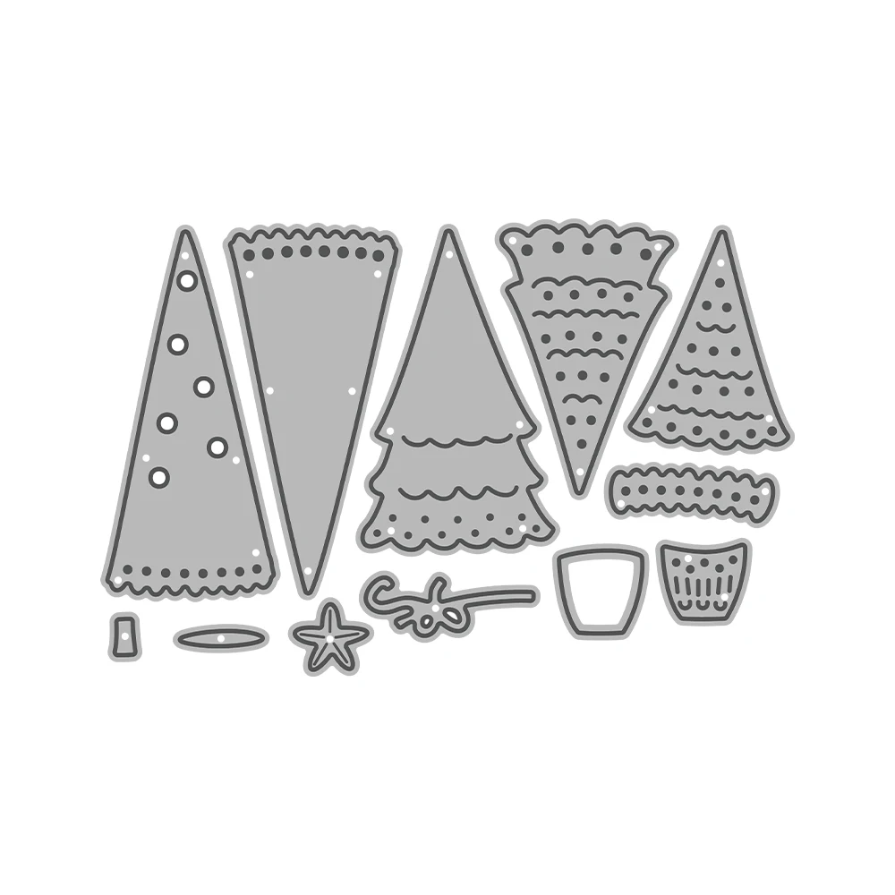 Манго Ремесло Рождественская елка в горшке Мини-тампы для резки DIY