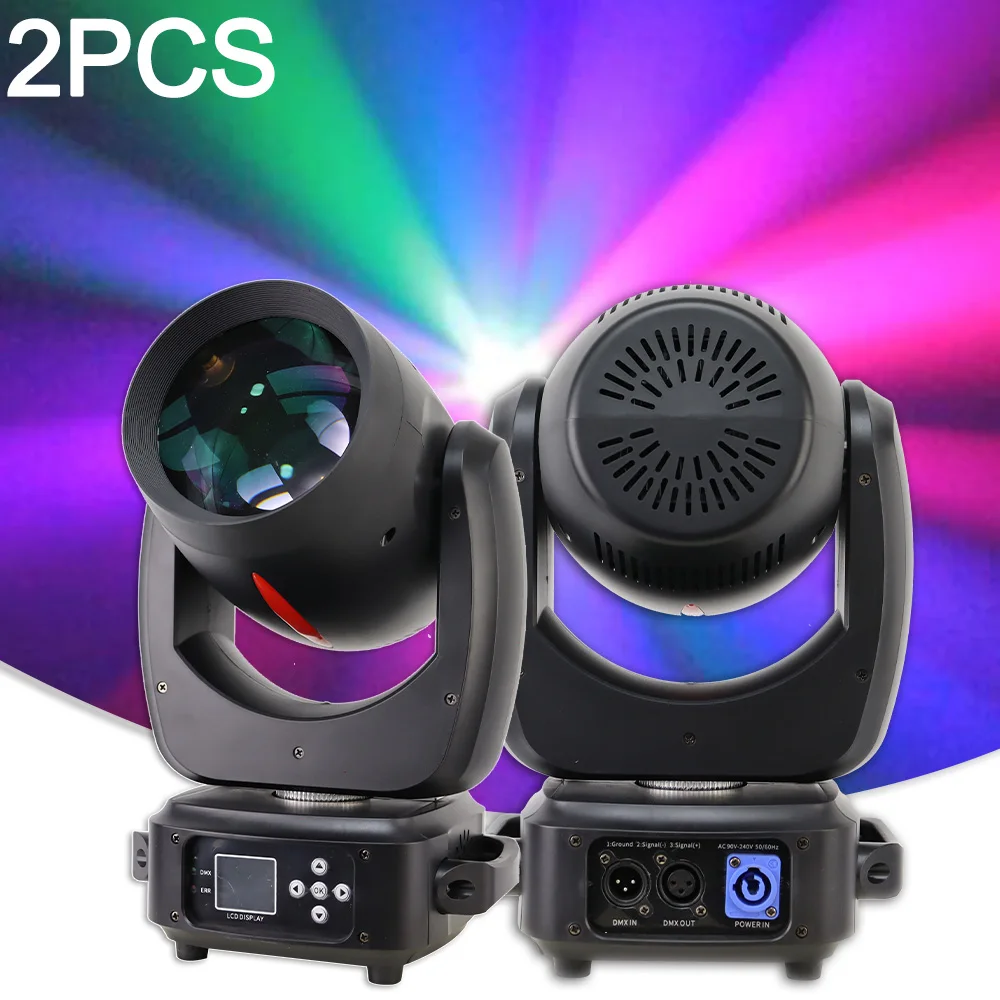 2PCS LED 260W Beam Spot Moving Head Stage Lighting Rainbow Effect For Dance Party TKV Bar Dj Disco Wedding DMX512 Lights