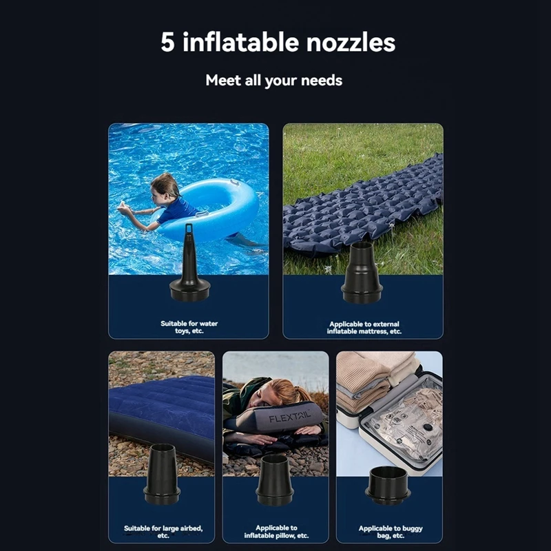 Новый электрический воздушный насос перезаряжаемый с аккумулятором 2500 мАч для