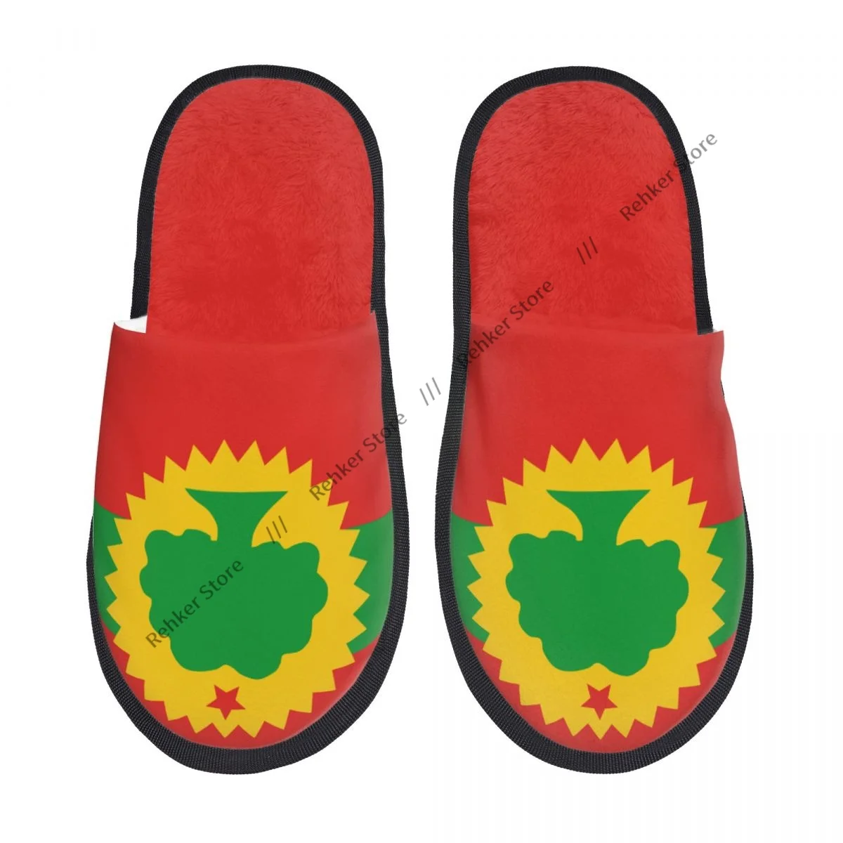 Мягкие плюшевые тапочки Oromo хлопок флаг освобождения передняя обувь