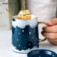 nordic ins ceramic water cup mug coffee cup cover spoon christmas cups and mugs tea cup kubek ceramiczny birthday gift box cm080