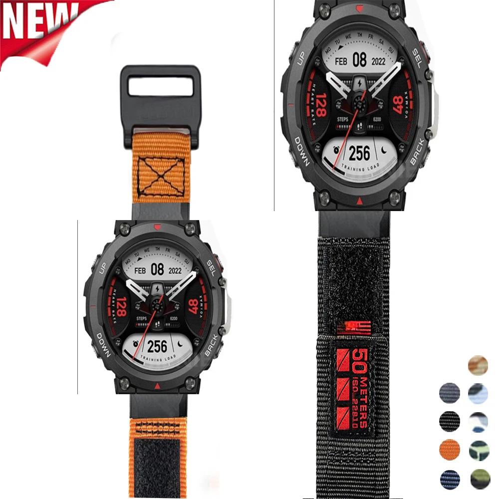 2023 High quality Nylon Strap For Huami Amazfit T-Rex 2 Watch Band Nylon Adjustable Bracelet For Xiaomi Amazfit T-Rex Pro Trex 2